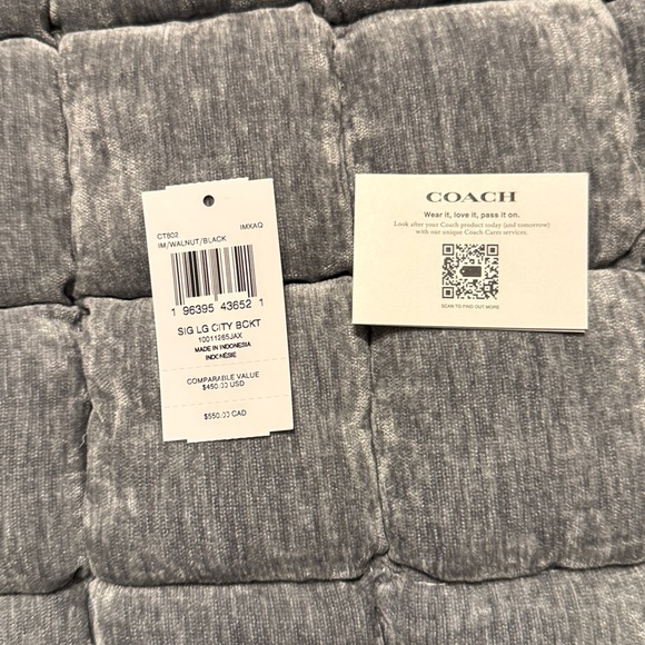 Coach Dark Brown Signature Shoulder Bag - Picture 7 of 8